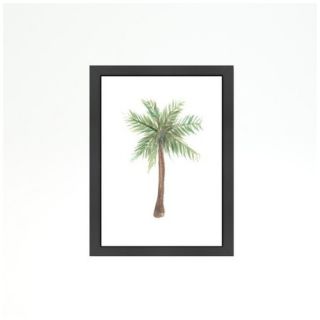Watercolor Palm Tree Framed Painting Print by Americanflat