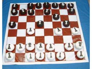 American Educational YTC 237 2 Chess Checker Set with Flat Balls