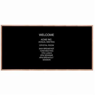 Aarco Products AOFD4896 96 inch H x 48 inch W 1 Door Letter Board Message Center Red Oak Frame