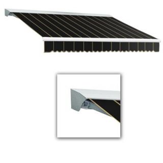 AWNTECH 8 ft. Destin LX Manual Retractable Acrylic Awning with Hood (84 in. Projection) in Black Pin DM8 180 KPIN