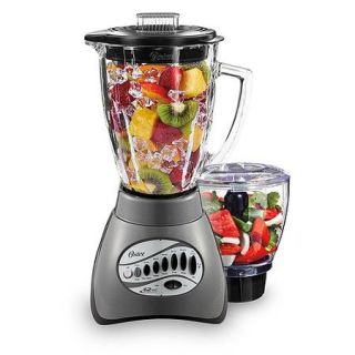 Oster 12 Speed Precise Blend 300 Plus with 3 Cup Food Processor, Metallic Gray, BLSTCC GFP NP1