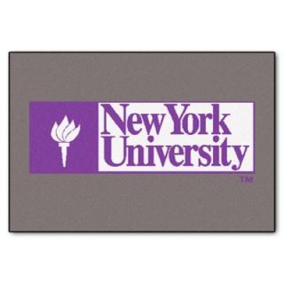 FANMATS NCAA New York University Gray 1 ft. 7 in. x 2 ft. 6 in. Accent Rug 1836