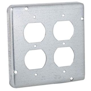 Raco 4 11/16 in. Square Exposed Work Cover for Two Duplex Receptacles (10 Pack) 979
