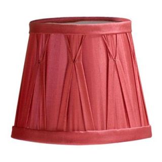 Laura Ashley Classic 6.25 in. Red Pinched Pleat Clip Shade SFP306