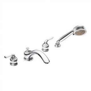 Moen Monticello Two Handle Roman Tub Faucet with Built In Diverter in
