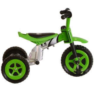 NASCAR Burnin Kids Blue/ Red/ Green Rubbber Tricycle with 12 inch