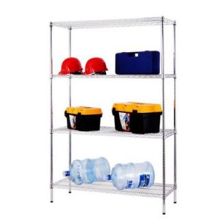 Excel Chrome (72 in. H x 48 in. W x 18 in. D) All Purpose Heavy Duty 4 tier Wire Shelving