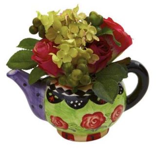 Nearly Natural Rose and Hydrangea with Decorative vase 4817