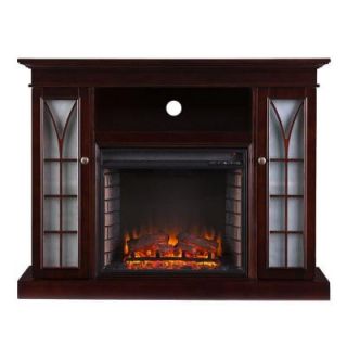 Southern Enterprises Ronald 48 in. Freestanding Media Electric Fireplace in Espresso HD6401