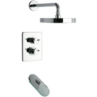 LaToscana Morgana Thermostatic 2 Handle 1 Spray Tub and Shower in Chrome 73CR691VR