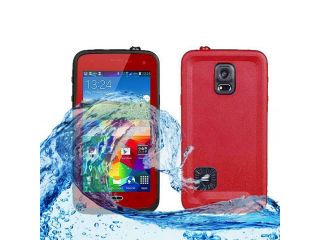WaterProof Durable Case Compatible with Galaxy S5   Red   All Repair Parts USA Seller