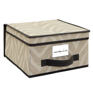 The Macbeth Collection Medium Natural Zebra Storage Box