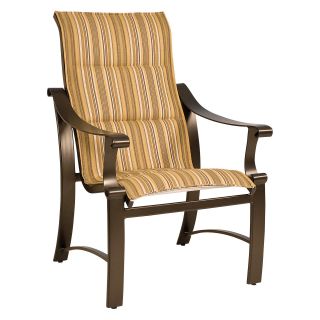 Woodard Bungalow Padded Sling High Back Dining Chair   Outdoor Dining Chairs