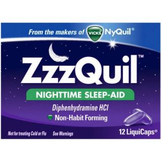 ZzzQuil Nighttime Sleep Aid LiquiCaps, 12 count