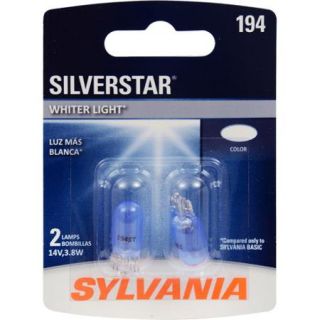 Sylvania 194 SilverStar Miniature Bulb, Contains 2 Bulbs
