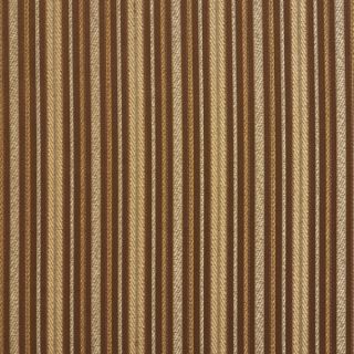 E606 Striped Brown Green Gold Damask Upholstery Drapery Fabric (By The