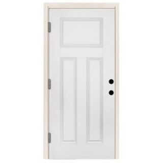 Steves & Sons 32 in. x 80 in. Premium 3 Panel Primed White Steel Prehung Front Door with 32 in. Right Hand Outswing and 4 in. Wall ST30 PR 28 4ORH