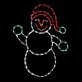 43 in. Outdoor LED Snowman Baby Display   100 Bulbs   Outdoor Light Displays