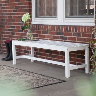 Rorick Painted Backless Bench   White