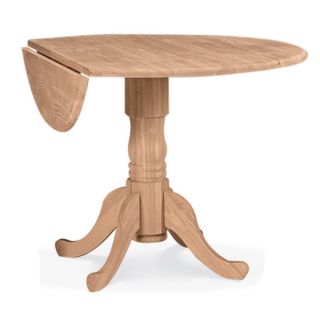Unfinished 42 inch Round Dual Drop leaf Dining Table