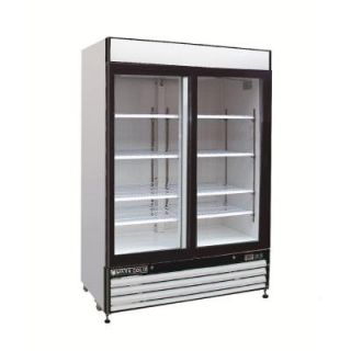 Maxx Cold X Series 48 cu. ft. Double Sliding Door Merchandiser Refrigerator in White MXM2 48RS