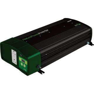 Nature Power Pure Sine Wave Charger with Power Inverter — 2000 Watts, 55 Amps  Pure Sinewave