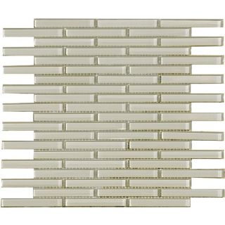 Smoke 0.5x4 inch Shiny Glass Tiles (Pack of 11)