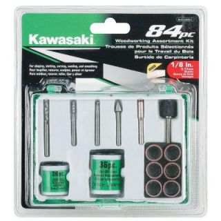 Kawasaki 84 Piece Rotary Tool Bit and Accessory Set for Wood 840851