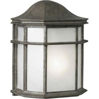 Talista 1 Light Outdoor River Rock Wall Lantern with a White Acrylic Shade CLI FRT1719 01 59