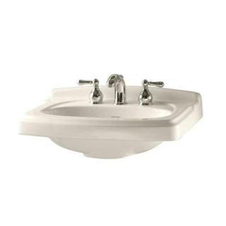 American Standard Portsmouth 24.375 in. Pedestal Sink Basin in Linen 0555.104.222