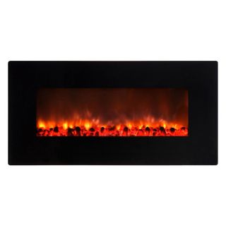 Yosemite Home Decor Carbon Flame 35 Wall Mount Electric Fireplace   Fireplaces
