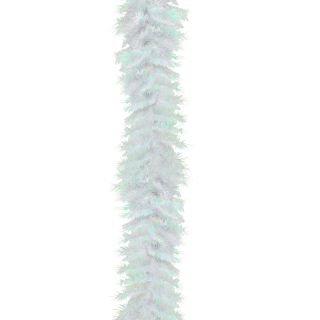6 ft. White Iridescent Tinsel Unlit Garland   Christmas Garland