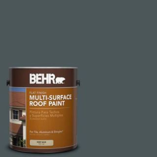 BEHR 1 gal. #RP 29 Blue Pine Flat Multi Surface Roof Paint 06601