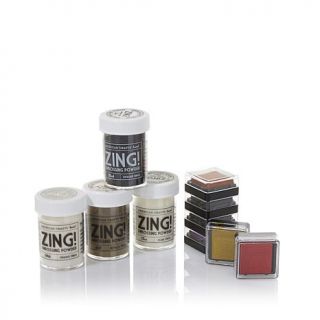 American Crafts Zing Embossing Powder 4 pack with Pigment Ink   7790821