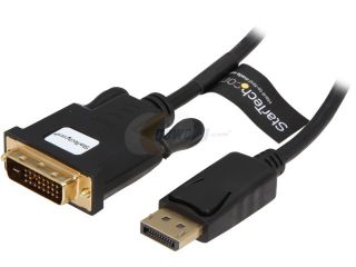 StarTech DP2DVIMM6BS 6 ft. Black isplayPort to DVI Active Adapter Converter Cable – DP to DVI 2560x1600 M M