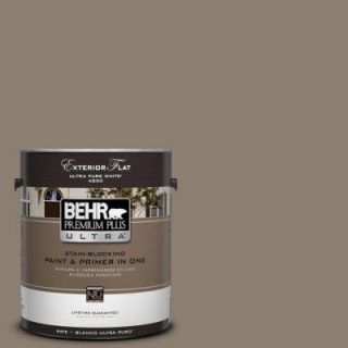 BEHR Premium Plus Ultra 1 gal. #BNC 36 Restful Brown Flat Exterior Paint 485301