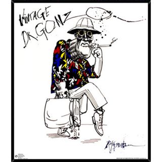 Ralph Steadman Dr. Gonzo Poster (24 inches x 28 inches) on Plaque or