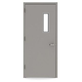 L.I.F Industries 36 in. x 84 in. Vision Lite 520 Right Hand Steel Prehung Commercial Door with Welded Frame UWVS3684R