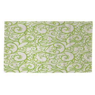 Funky Florals Swirl Pattern White Area Rug by Thumbprintz