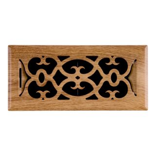 Accord Victorian Oak Look ABS Resin Floor Register (Rough Opening 4 in x 10 in; Actual 5.37 in x 11.38 in)
