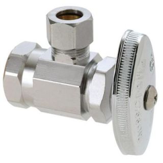 BrassCraft 1/2 in. FIP Inlet x 3/8 in. O.D. Comp Outlet Multi Turn Angle Valve OR17X C1