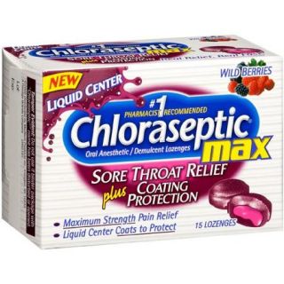 Chloraseptic Wild Berries Max Oral Anesthetic/Demulcent Lozenges 15 pk