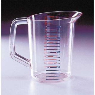 RUBBERMAID FG321600CLR Polycarbonate Measuring Cup, 1 Quart
