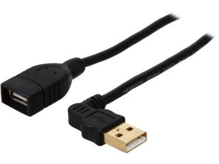 Tripp Lite U005 10I 10" Black USB Right Angle Extension Cable