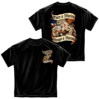 Once A Marine T shirt by Erazor Bits, Black, XL