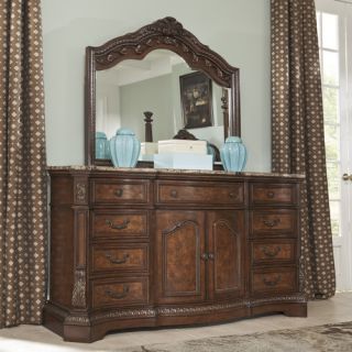 Signature Design by Ashley Ledelle 9 Drawer Combo Dresser with Mirror