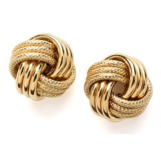 Jewelryweb 14k 12mm Yellow Gold Large Love Knot Earring