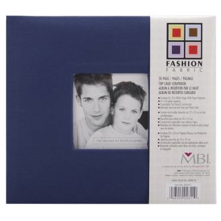 Fashion Fabric Post Bound Album 8inX8inBlue