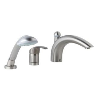 GROHE Eurosmart OHM Single Handle Roman Tub Faucet with Hand Shower in Brushed Nickel 32644EN1