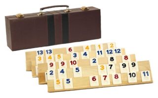 Rummy Set with Wood Racks in Attache Case